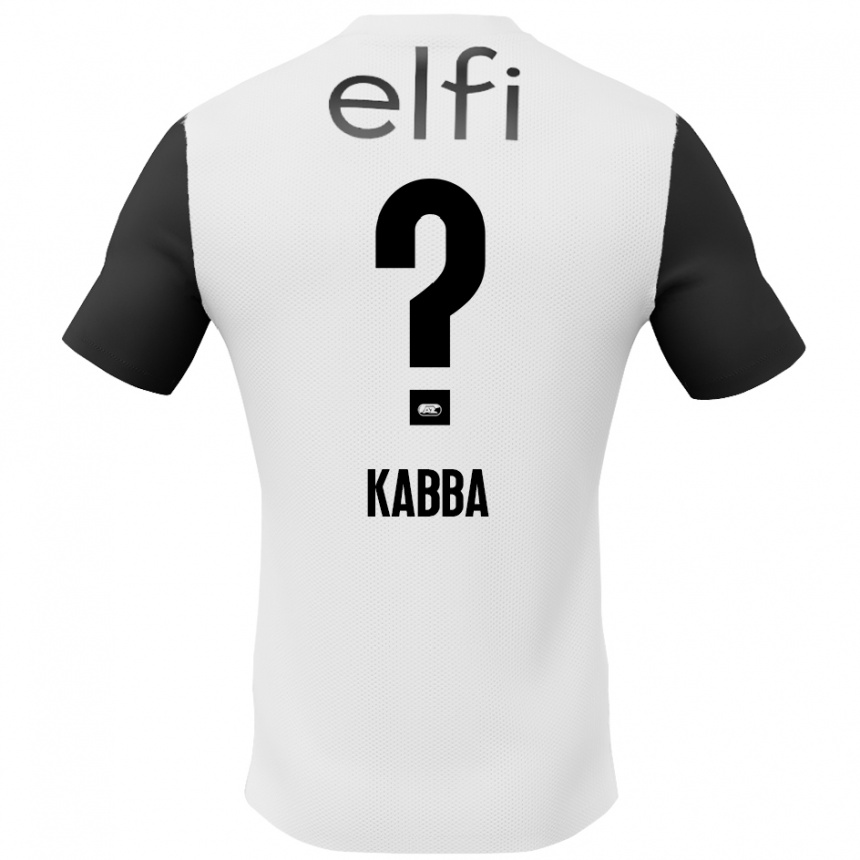 Enfant Football Maillot Arouna Kabba #0 Blanc Noir Tenues Extérieur 2024/25