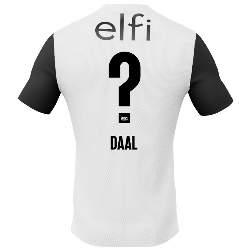 Enfant Football Maillot Ro-Zangelo Daal #0 Blanc Noir Tenues Extérieur 2024/25