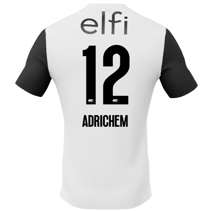 Enfant Football Maillot Mees Adrichem #12 Blanc Noir Tenues Extérieur 2024/25