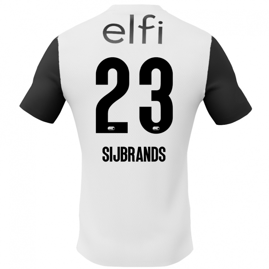 Enfant Football Maillot Julian Sijbrands #23 Blanc Noir Tenues Extérieur 2024/25