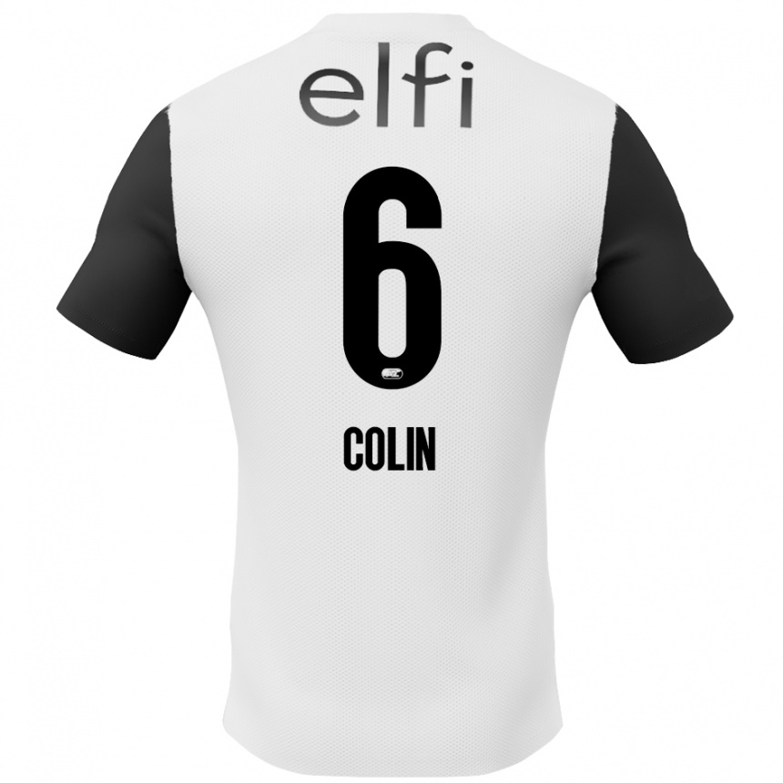 Enfant Football Maillot Isa Colin #6 Blanc Noir Tenues Extérieur 2024/25