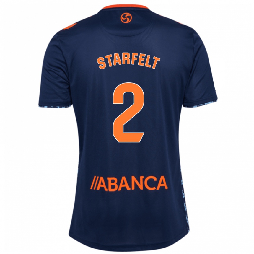 Enfant Football Maillot Carl Starfelt #2 Bleu Marine Tenues Extérieur 2024/25