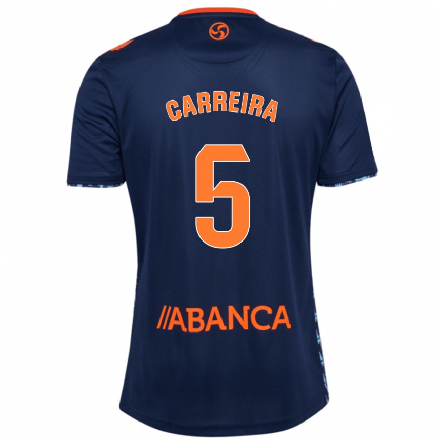 Enfant Football Maillot Sergio Carreira #5 Bleu Marine Tenues Extérieur 2024/25