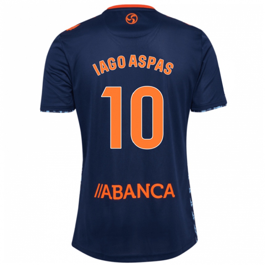 Enfant Football Maillot Iago Aspas #10 Bleu Marine Tenues Extérieur 2024/25