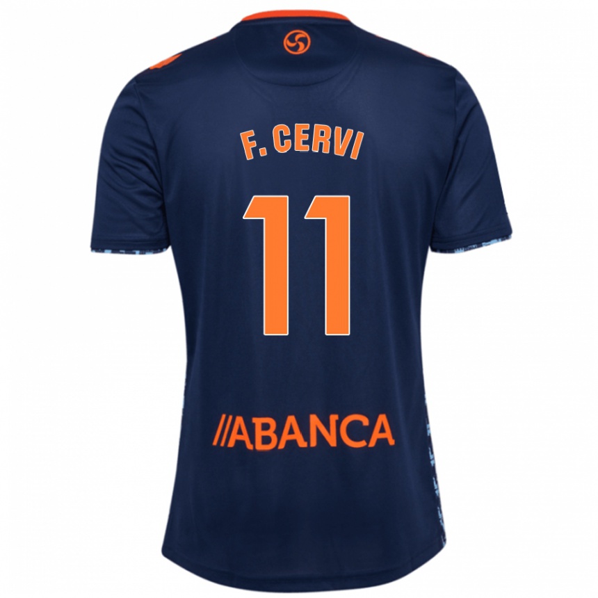 Enfant Football Maillot Franco Cervi #11 Bleu Marine Tenues Extérieur 2024/25