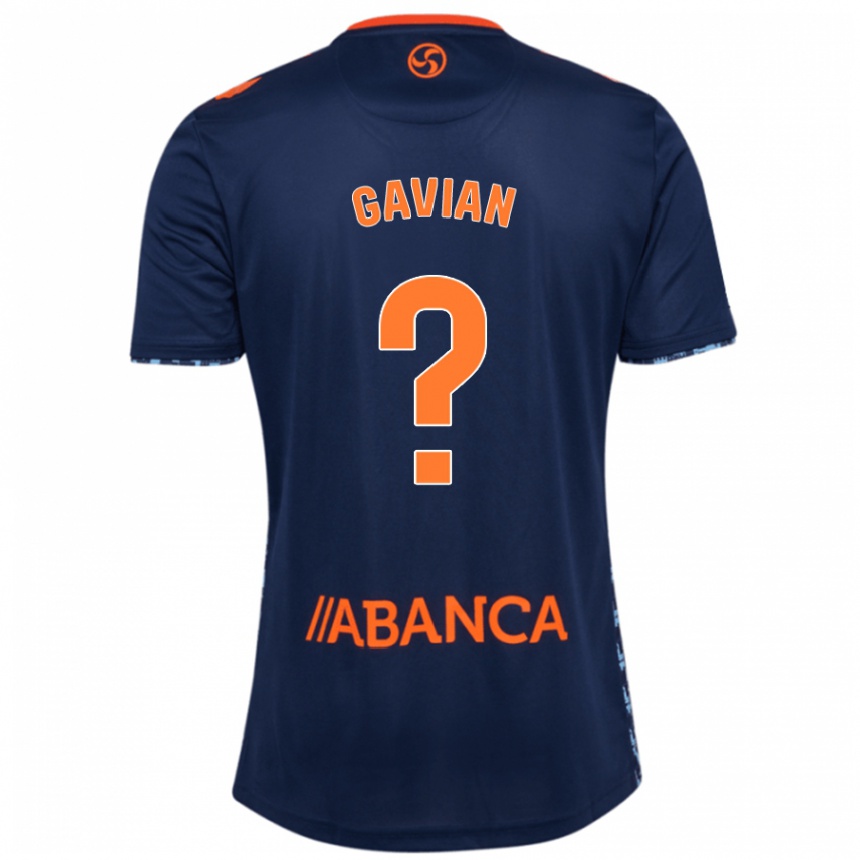 Enfant Football Maillot Pablo Gavian #0 Bleu Marine Tenues Extérieur 2024/25