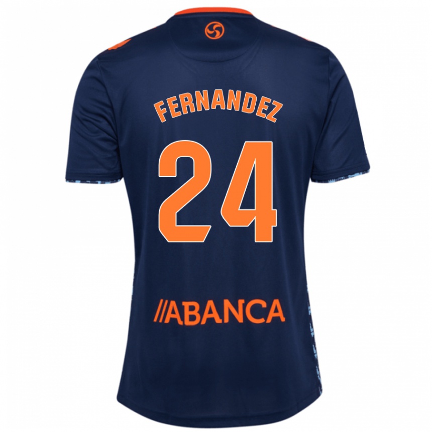 Enfant Football Maillot César Fernández #24 Bleu Marine Tenues Extérieur 2024/25