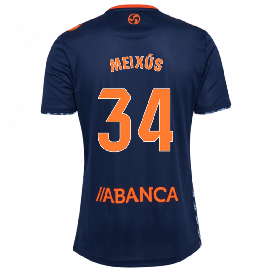 Enfant Football Maillot Pablo Meixús #34 Bleu Marine Tenues Extérieur 2024/25