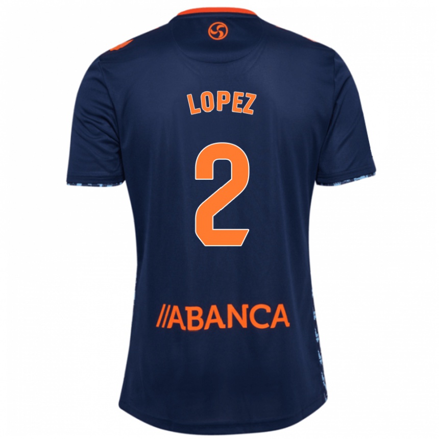 Enfant Football Maillot Iván López #2 Bleu Marine Tenues Extérieur 2024/25