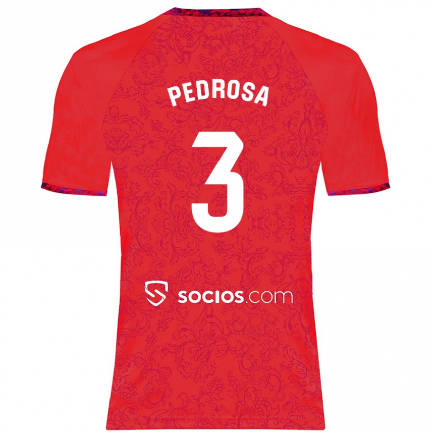 Enfant Football Maillot Adrià Pedrosa #3 Rouge Tenues Extérieur 2024/25