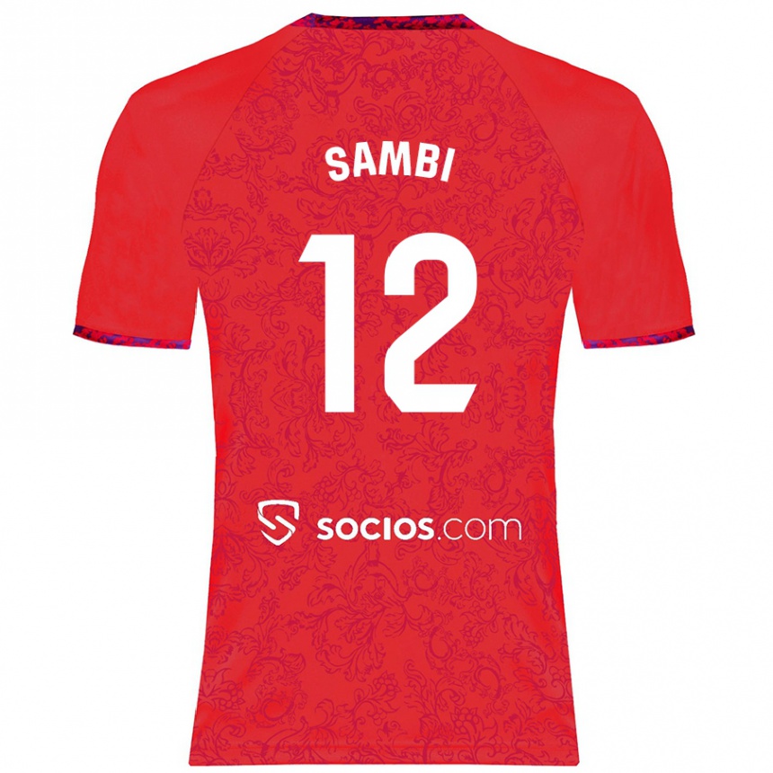 Enfant Football Maillot Albert Sambi Lokonga #12 Rouge Tenues Extérieur 2024/25