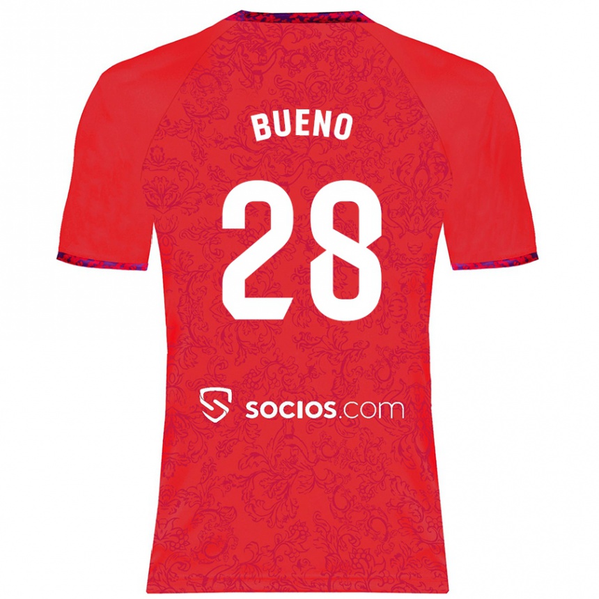 Enfant Football Maillot Manu Bueno #28 Rouge Tenues Extérieur 2024/25