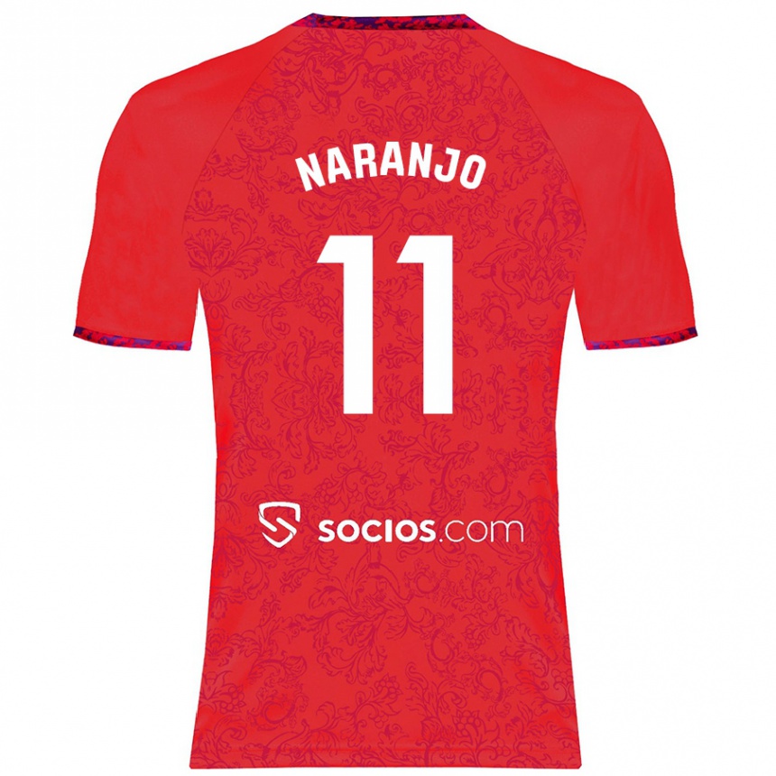 Enfant Football Maillot Mario Naranjo #11 Rouge Tenues Extérieur 2024/25