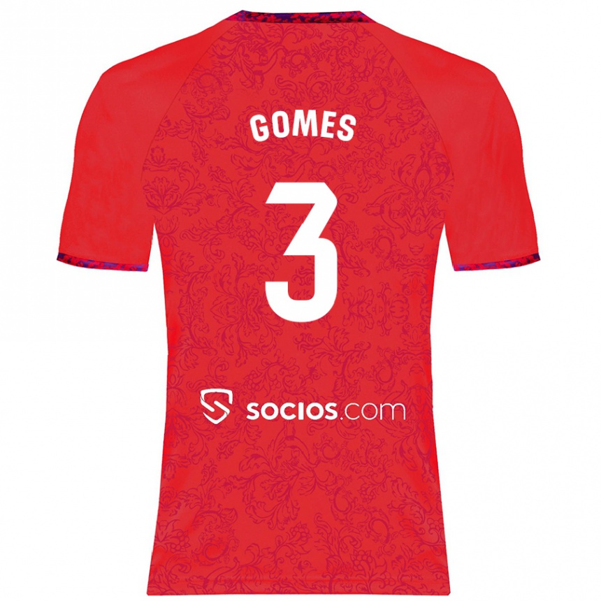 Enfant Football Maillot Diana Gomes #3 Rouge Tenues Extérieur 2024/25