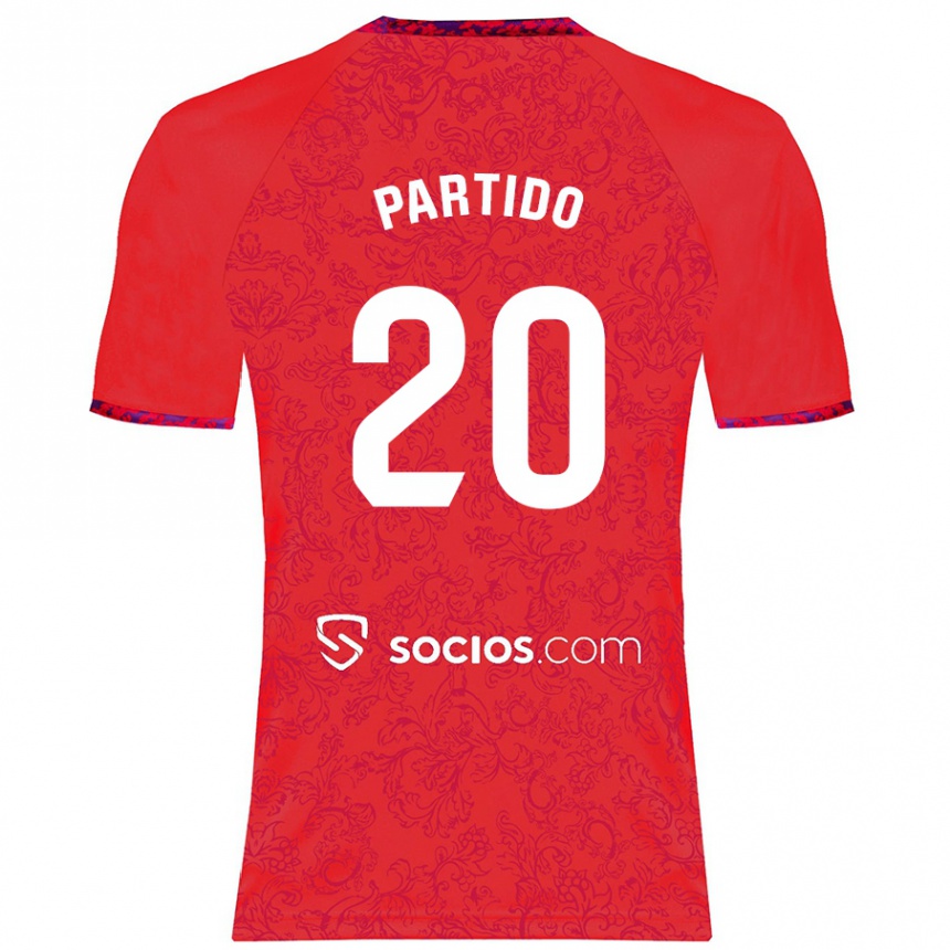 Enfant Football Maillot Paula Partido #20 Rouge Tenues Extérieur 2024/25