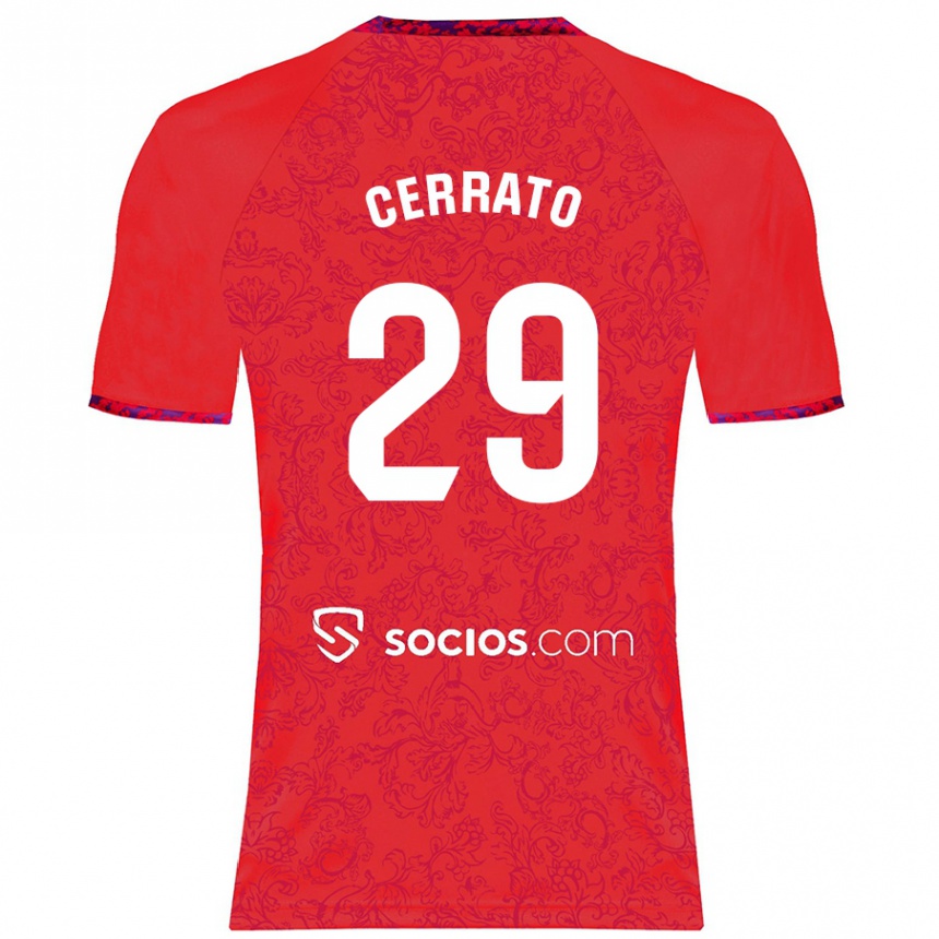 Enfant Football Maillot Alba Cerrato Izquierdo #29 Rouge Tenues Extérieur 2024/25