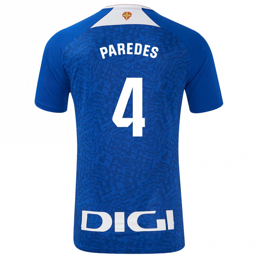 Enfant Football Maillot Aitor Paredes #4 Bleu Roi Tenues Extérieur 2024/25