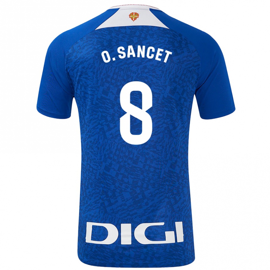 Enfant Football Maillot Oihan Sancet #8 Bleu Roi Tenues Extérieur 2024/25