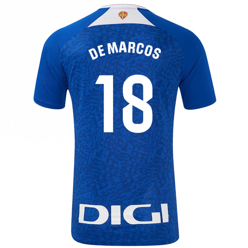 Enfant Football Maillot Óscar De Marcos #18 Bleu Roi Tenues Extérieur 2024/25