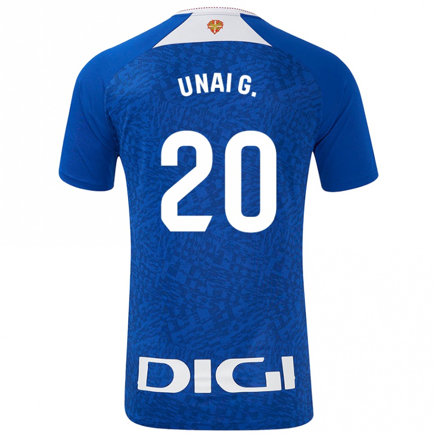 Enfant Football Maillot Unai Gómez #20 Bleu Roi Tenues Extérieur 2024/25