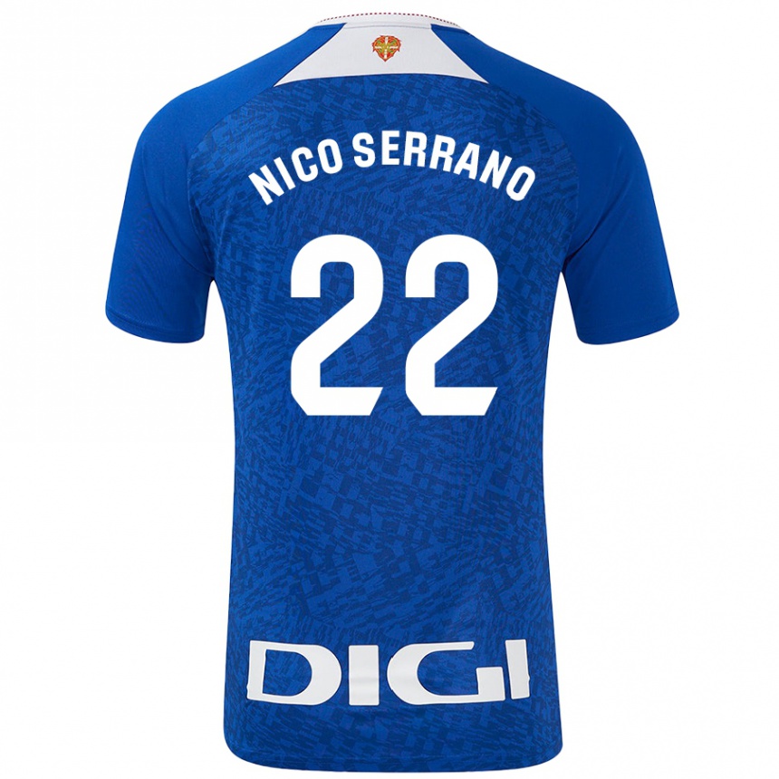 Enfant Football Maillot Nico Serrano #22 Bleu Roi Tenues Extérieur 2024/25