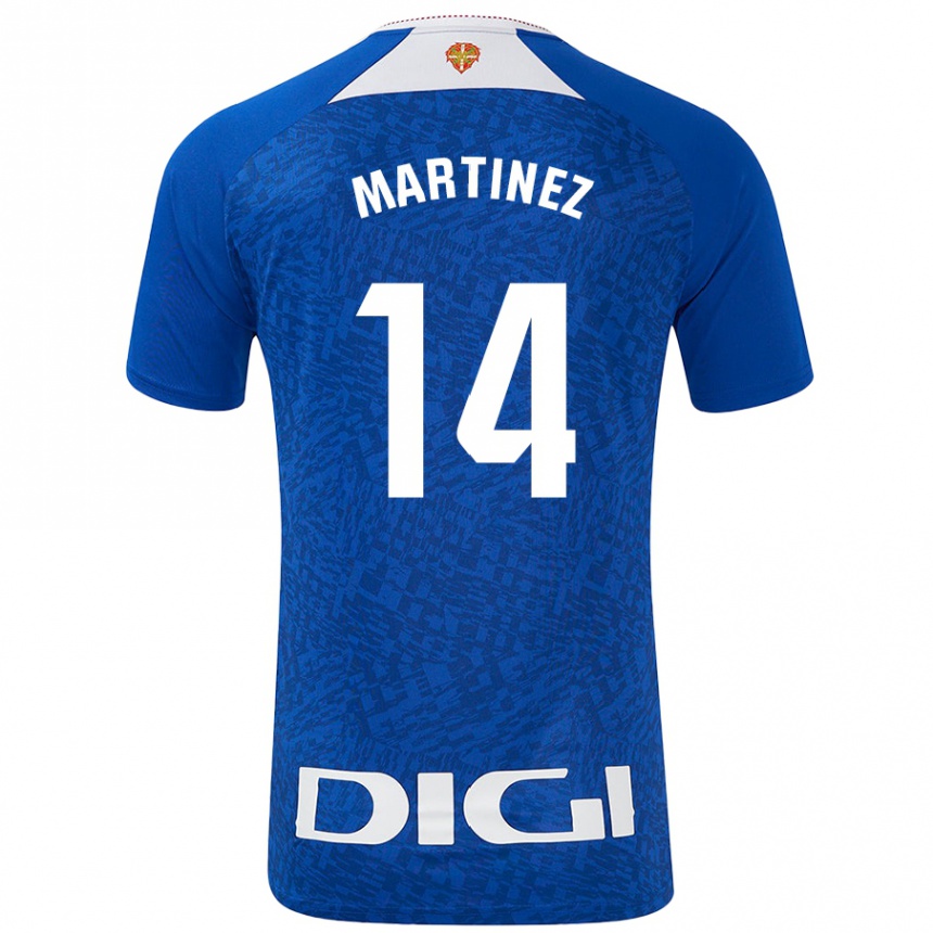 Enfant Football Maillot Pablo Martínez #14 Bleu Roi Tenues Extérieur 2024/25