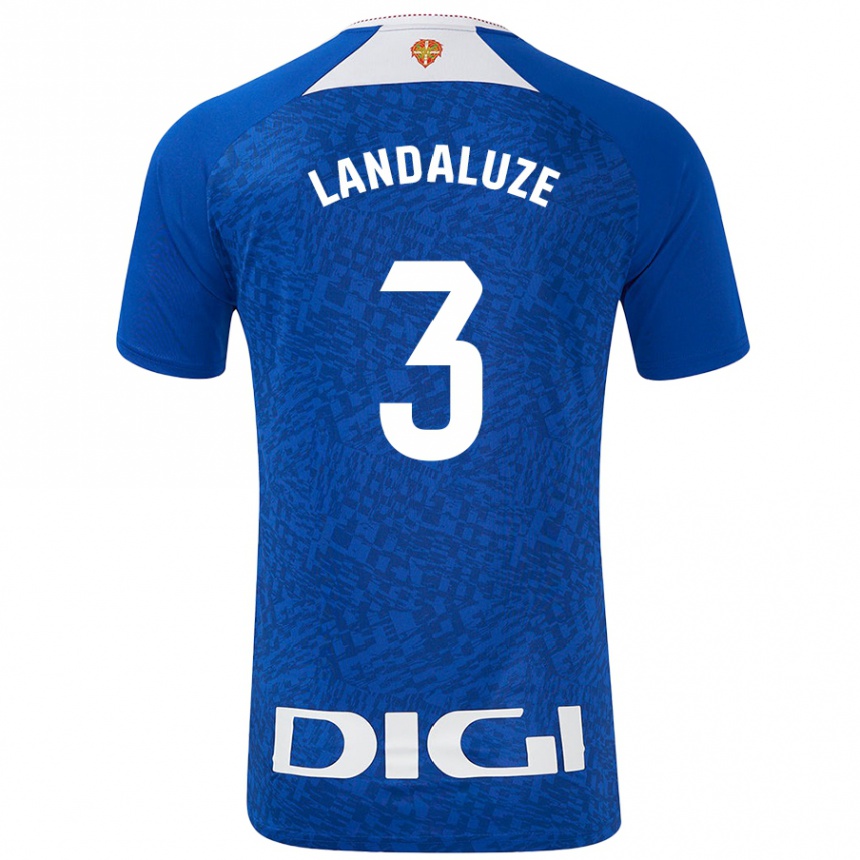 Enfant Football Maillot Naia Landaluze Marquínez #3 Bleu Roi Tenues Extérieur 2024/25