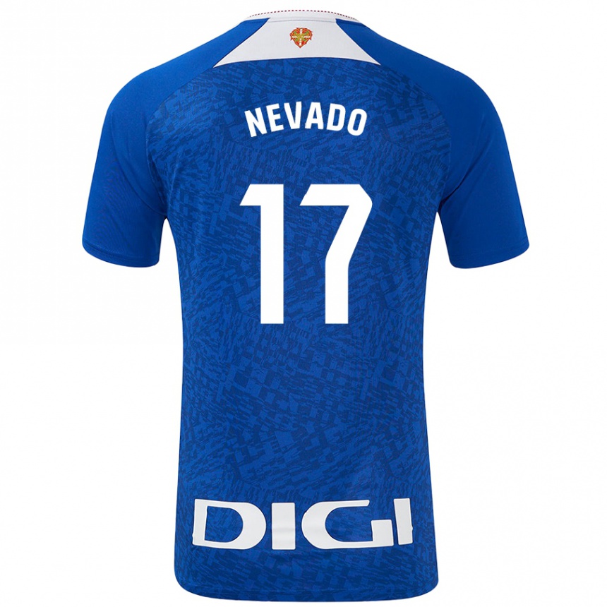 Enfant Football Maillot Nerea Nevado Gómez #17 Bleu Roi Tenues Extérieur 2024/25