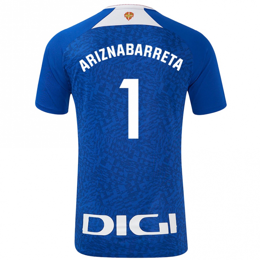 Enfant Football Maillot Oier Ariznabarreta #1 Bleu Roi Tenues Extérieur 2024/25