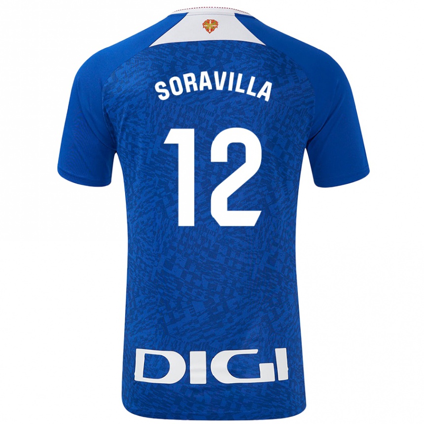 Enfant Football Maillot Ander Soravilla #12 Bleu Roi Tenues Extérieur 2024/25