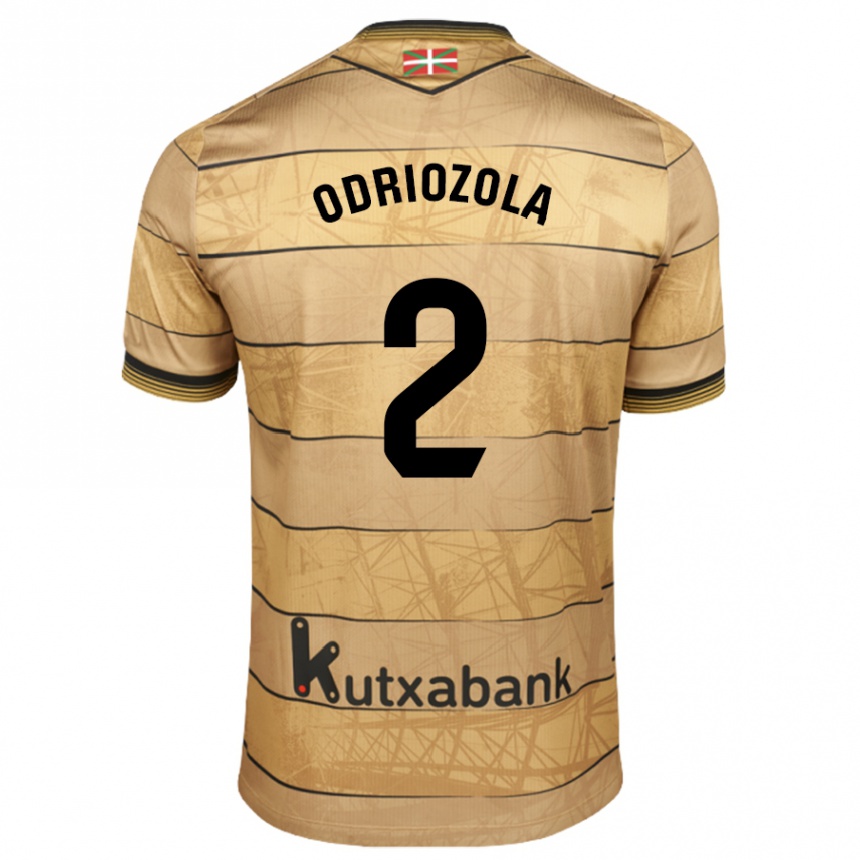 Enfant Football Maillot Alvaro Odriozola #2 Marron Tenues Extérieur 2024/25