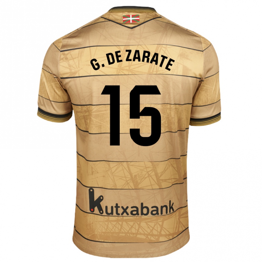 Enfant Football Maillot Urko González De Zarate #15 Marron Tenues Extérieur 2024/25