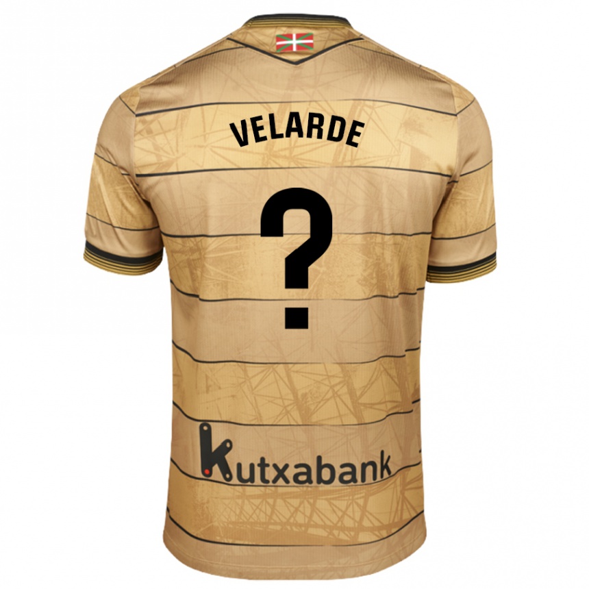 Enfant Football Maillot Alain Velarde #0 Marron Tenues Extérieur 2024/25