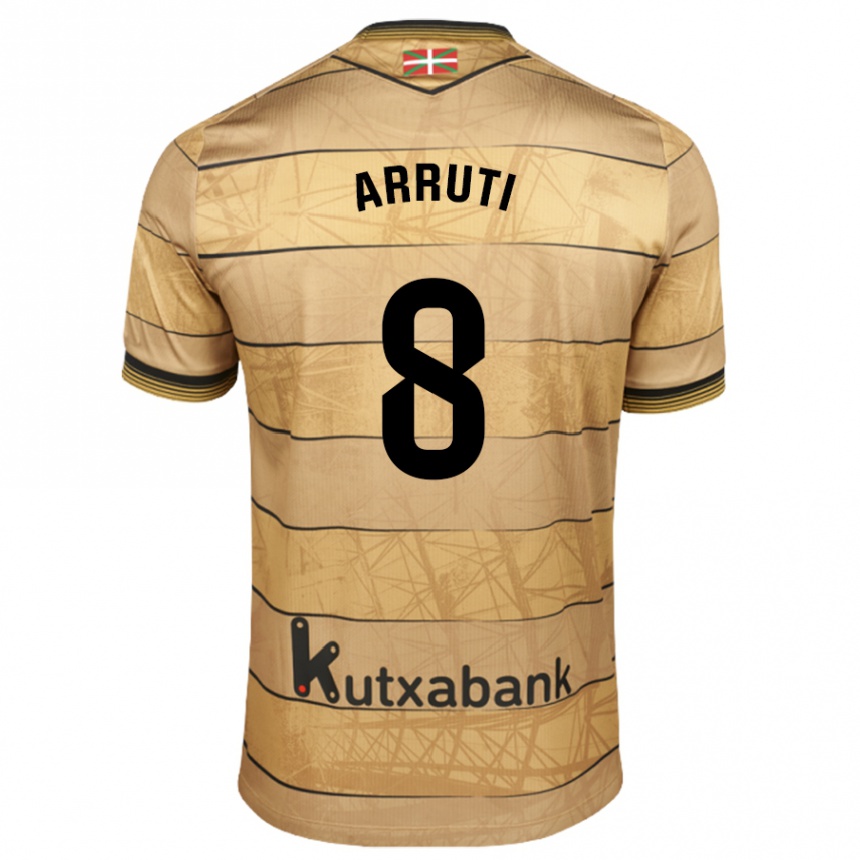 Enfant Football Maillot Martín Arruti #8 Marron Tenues Extérieur 2024/25