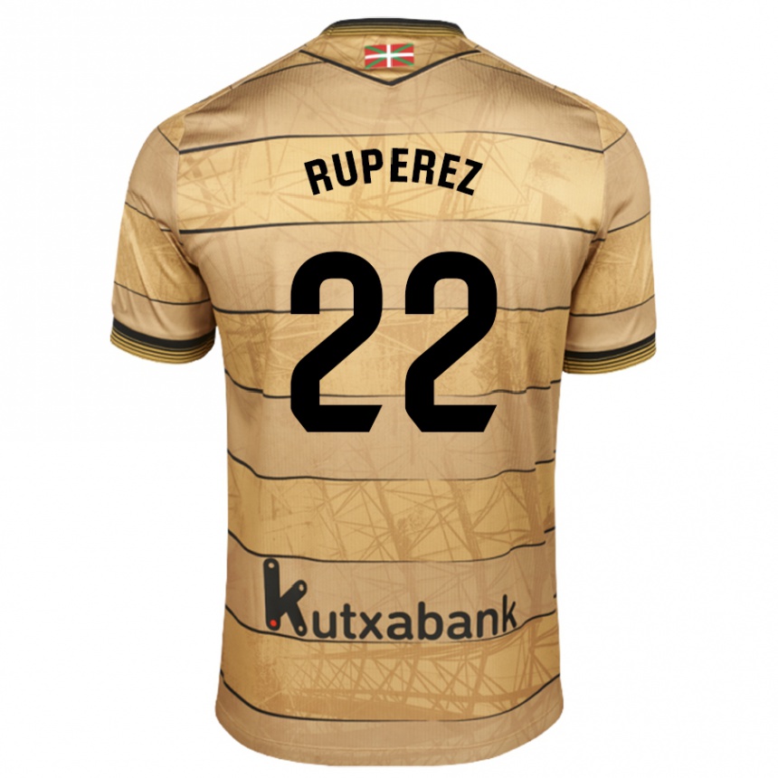 Enfant Football Maillot Iñaki Rupérez #22 Marron Tenues Extérieur 2024/25