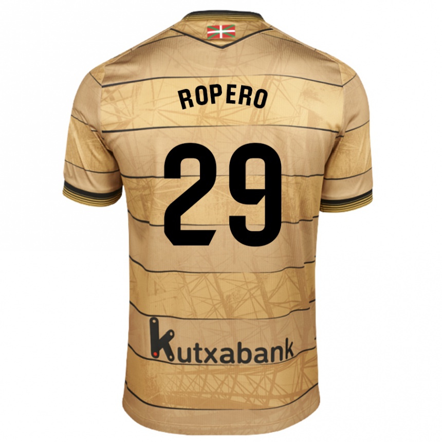 Enfant Football Maillot Iker Ropero #29 Marron Tenues Extérieur 2024/25