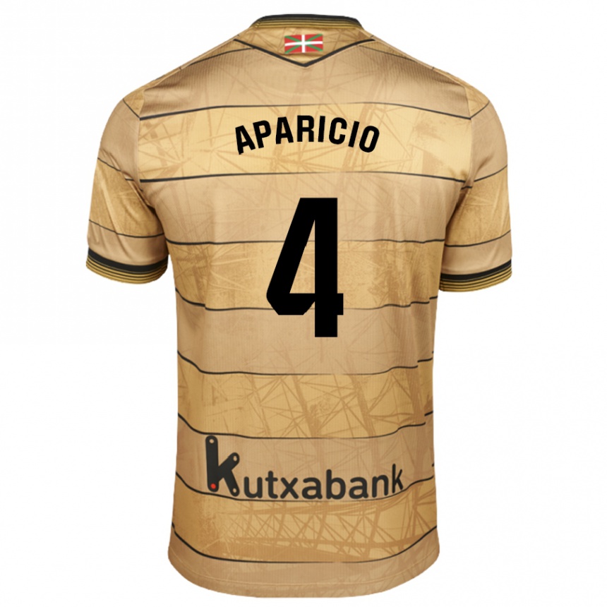 Enfant Football Maillot Nahia Aparicio Jaular #4 Marron Tenues Extérieur 2024/25