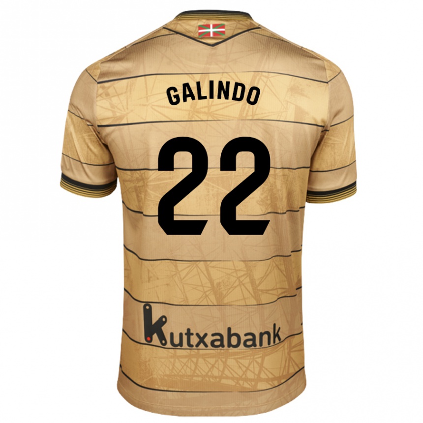 Enfant Football Maillot Iker Galindo #22 Marron Tenues Extérieur 2024/25