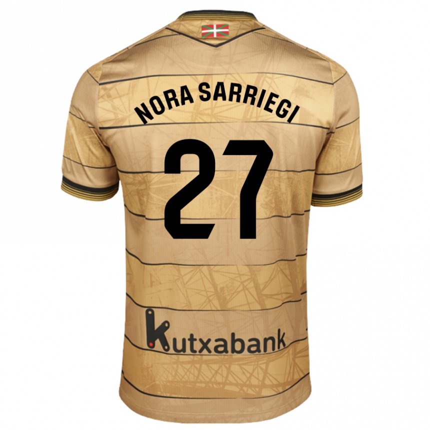 Enfant Football Maillot Nora Sarriegi Galdos #27 Marron Tenues Extérieur 2024/25