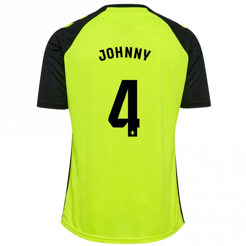 Enfant Football Maillot Johnny Cardoso #4 Jaune Fluo Noir Tenues Extérieur 2024/25