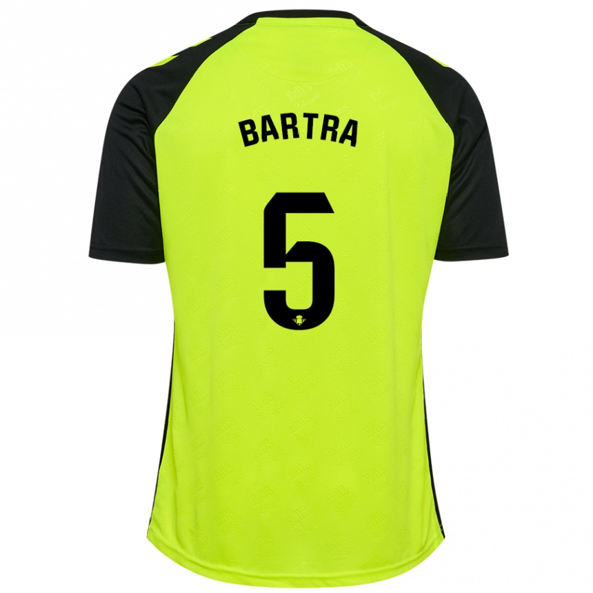 Enfant Football Maillot Marc Bartra #5 Jaune Fluo Noir Tenues Extérieur 2024/25