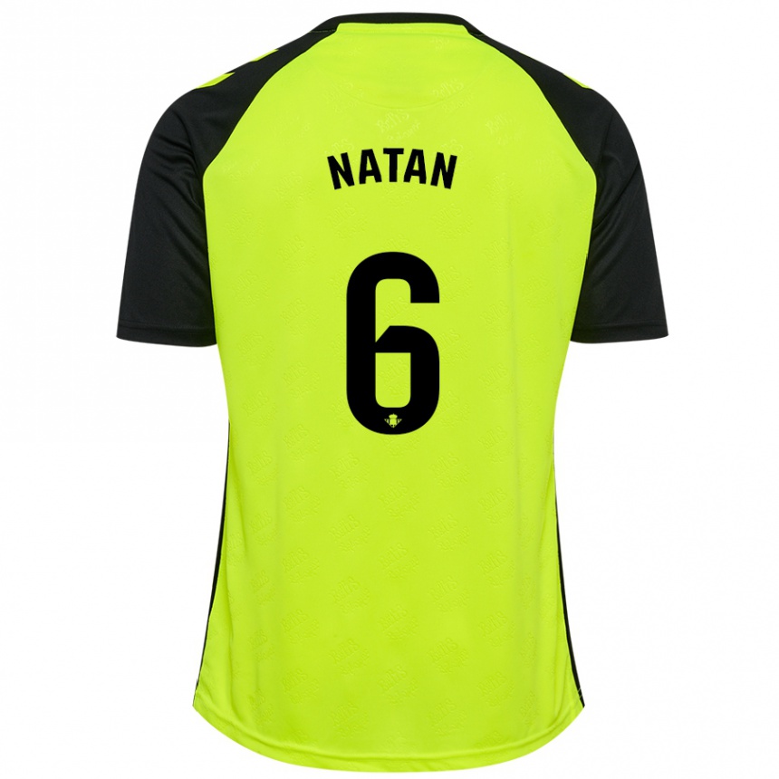 Enfant Football Maillot Natan #6 Jaune Fluo Noir Tenues Extérieur 2024/25