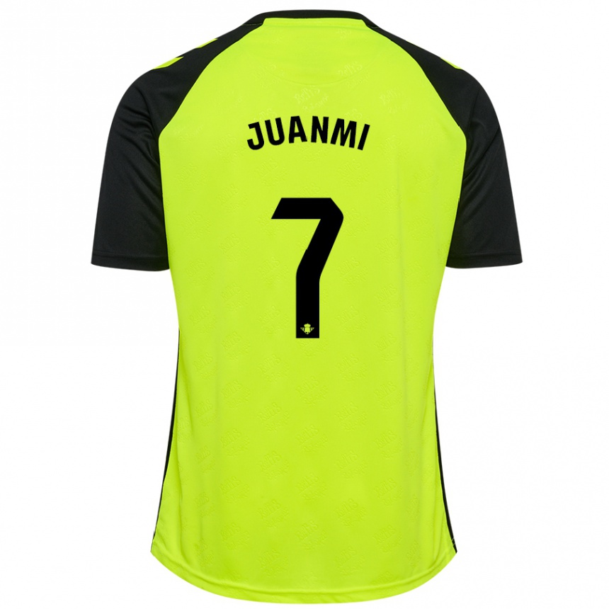 Enfant Football Maillot Juanmi #7 Jaune Fluo Noir Tenues Extérieur 2024/25