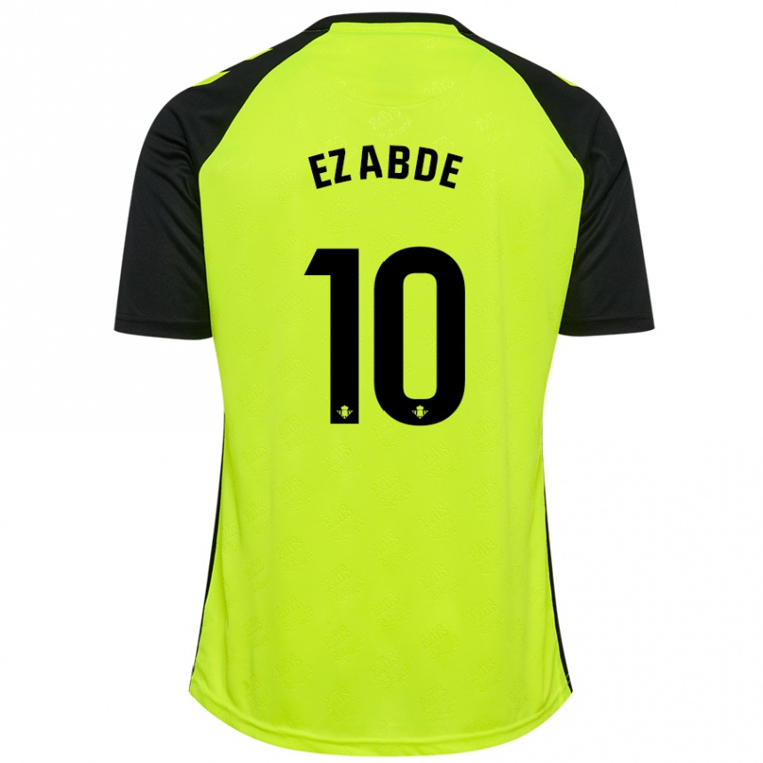 Enfant Football Maillot Abde Ezzalzouli #10 Jaune Fluo Noir Tenues Extérieur 2024/25