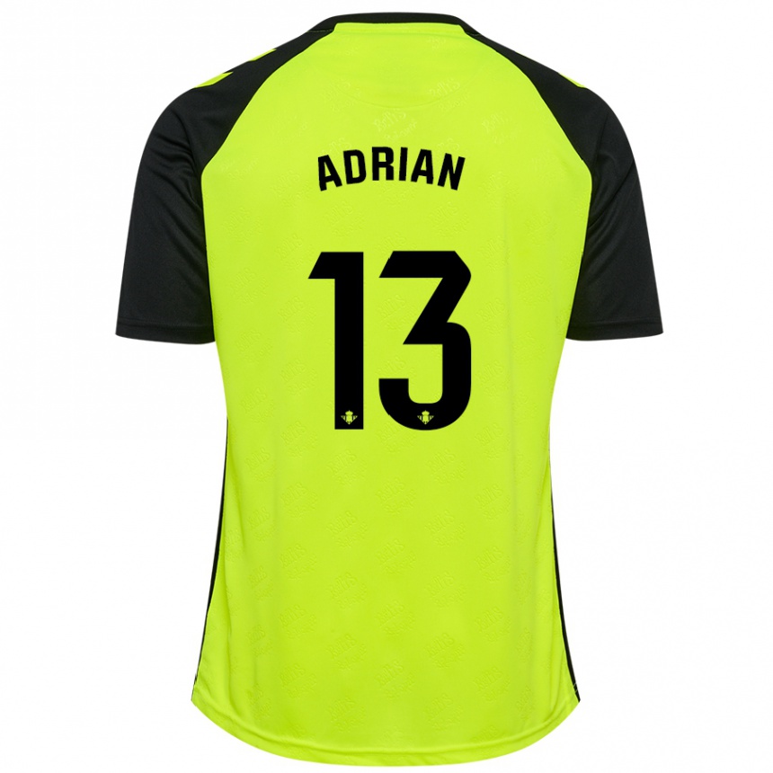 Enfant Football Maillot Adrian #13 Jaune Fluo Noir Tenues Extérieur 2024/25