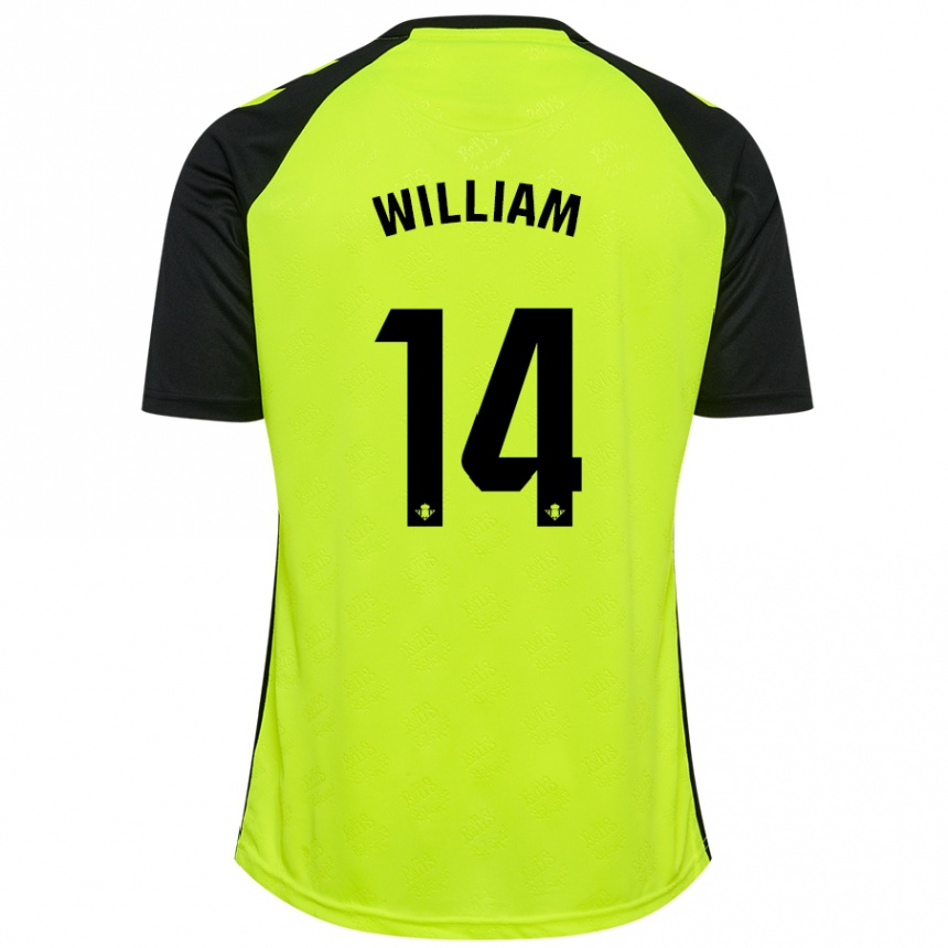 Enfant Football Maillot William Carvalho #14 Jaune Fluo Noir Tenues Extérieur 2024/25