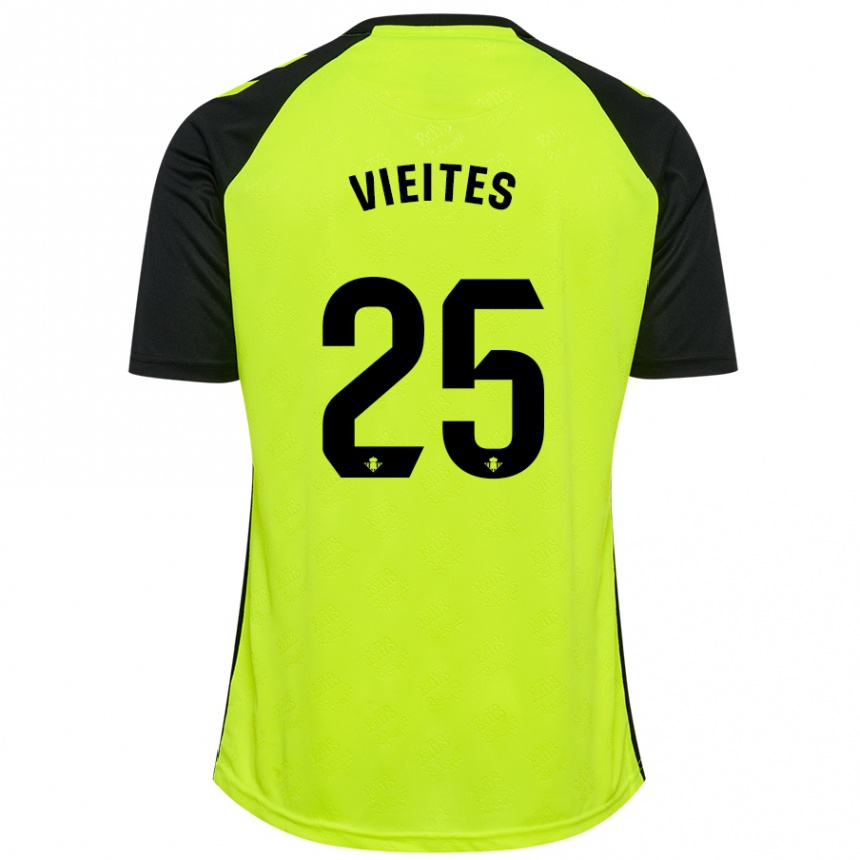 Enfant Football Maillot Fran Vieites #25 Jaune Fluo Noir Tenues Extérieur 2024/25