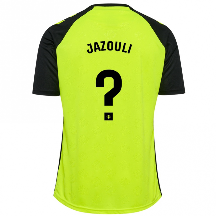 Enfant Football Maillot Mohamed Jazouli #0 Jaune Fluo Noir Tenues Extérieur 2024/25