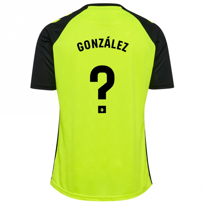 Enfant Football Maillot Manu González #0 Jaune Fluo Noir Tenues Extérieur 2024/25