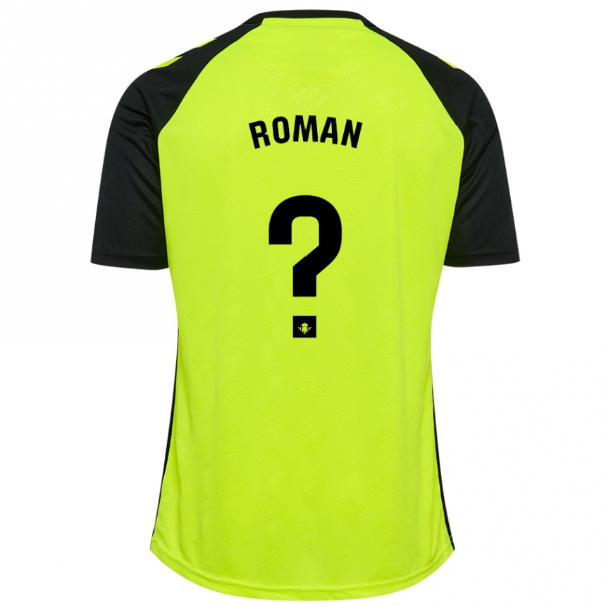 Enfant Football Maillot Samu Román #0 Jaune Fluo Noir Tenues Extérieur 2024/25